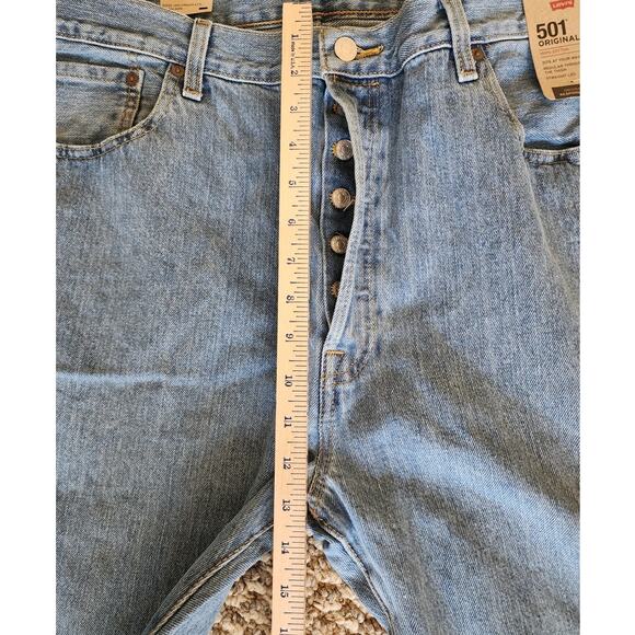 Levi's 501 Jeans Men's 40x32 Blue Original Premium Straight Button Fly Cowboy - Picture 12 of 12